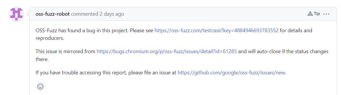 OSS-Fuzz auto-bot reporting a bug
